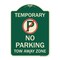 Signmission No Parking Tow Away Zone Heavy-Gauge Aluminum Architectural Sign, 24" x 18", G-1824-22891 A-DES-G-1824-22891 - alternate 1